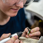 Holly Clifford at work. Yorkshire Artspace 2020